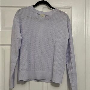 Calvin Klein Light Purple Cable Knit Sweater